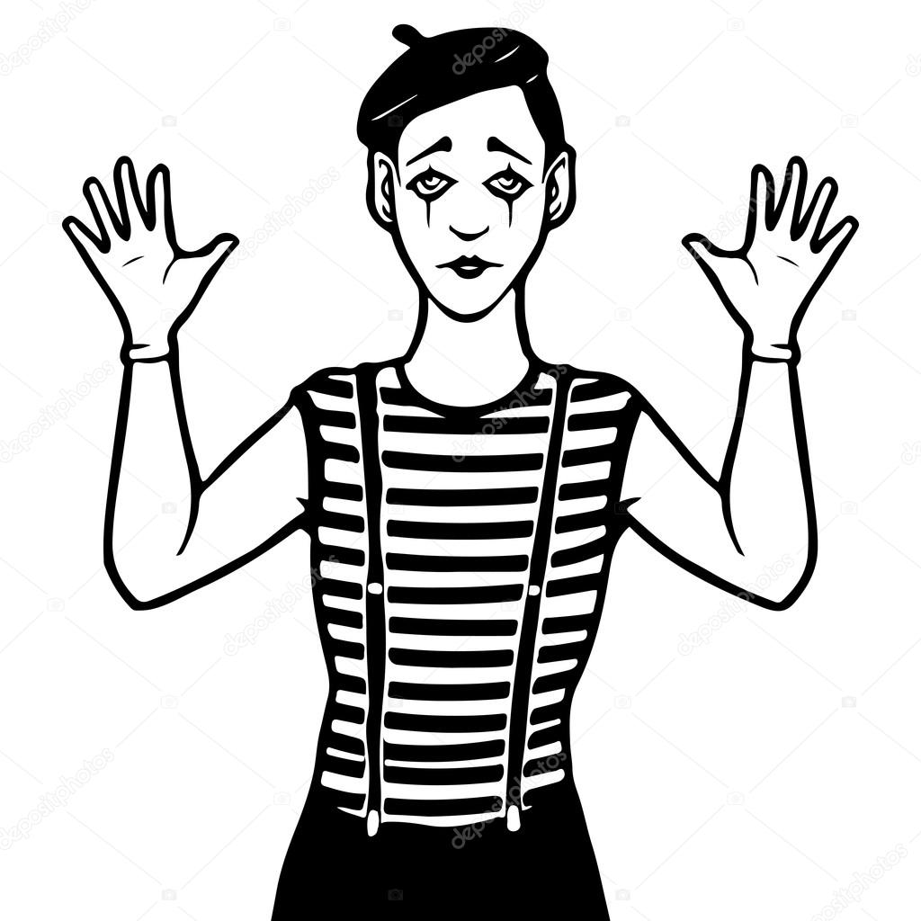 Mime vector illustration