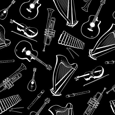müzik aletleri deseni