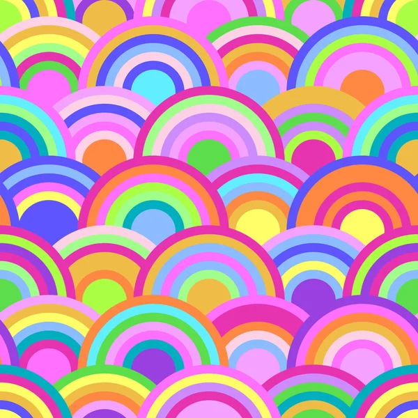 Patrón sin costura abstracto con círculos coloridos — Vector de stock