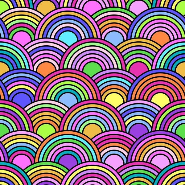 Abstract seamless pattern with colorful circles — Stock Vector