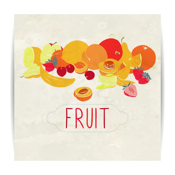 Fruit card template — Stock Vector