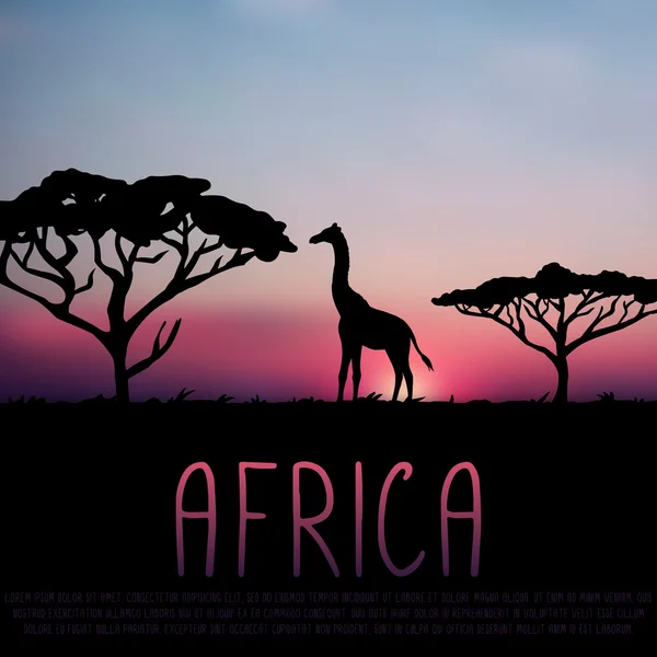 アフリカの図 — ストックベクタ