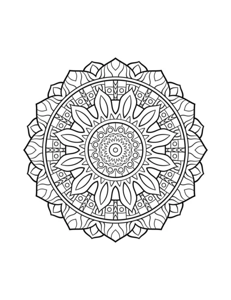 Mandala Muster Runde Dekorative Verzierung Für Abstrakten Hintergrund Oder Malbuch — Stockvektor