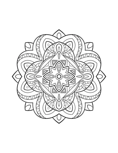 Mandala Minta Kerek Dekoratív Dísz Elvont Háttér Vagy Felnőtt Kifestőkönyv — Stock Vector