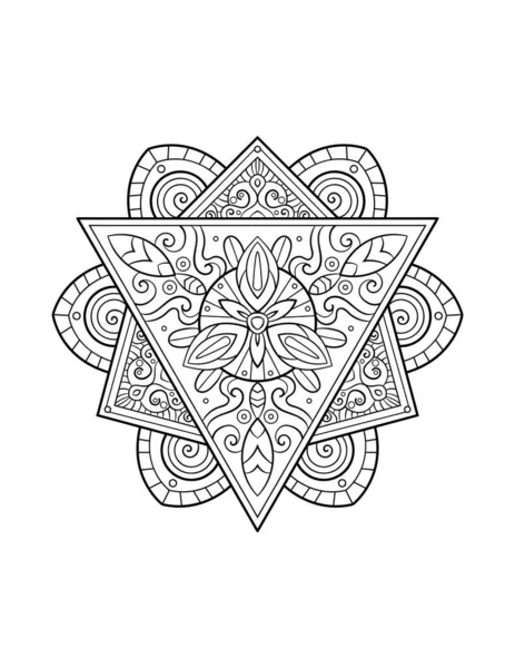 Mandala Minta Kerek Dekoratív Dísz Elvont Háttér Vagy Felnőtt Kifestőkönyv — Stock Vector