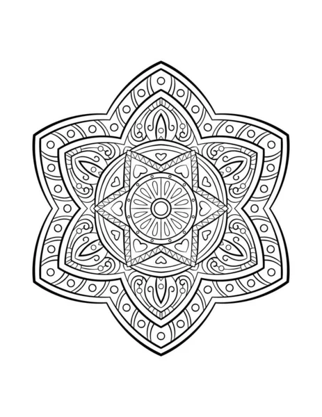 Mandala Minta Kerek Dekoratív Dísz Elvont Háttér Vagy Felnőtt Kifestőkönyv — Stock Vector