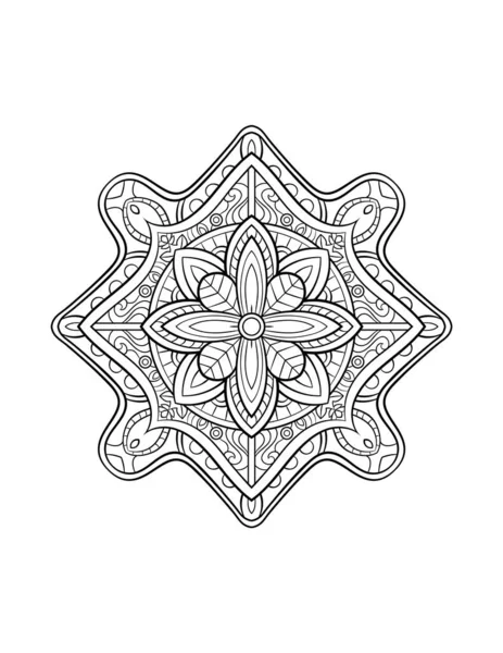 Mandala Minta Kerek Dekoratív Dísz Elvont Háttér Vagy Felnőtt Kifestőkönyv — Stock Vector