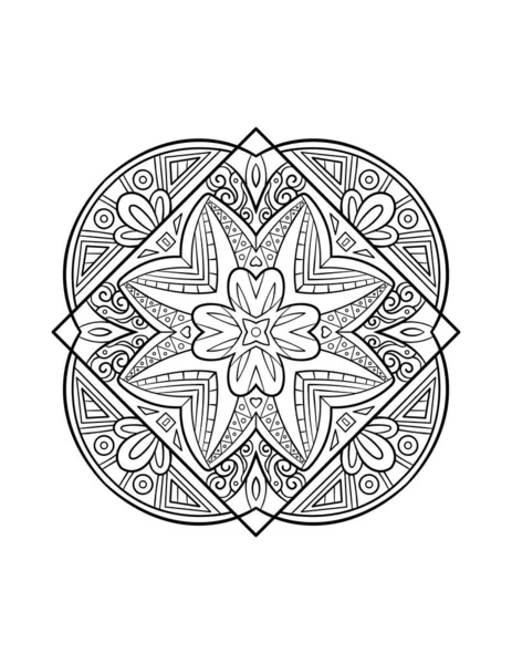 曼达拉图案 用于抽象背景或成人彩色书页的圆形装饰装饰 矢量插图 — 图库矢量图片