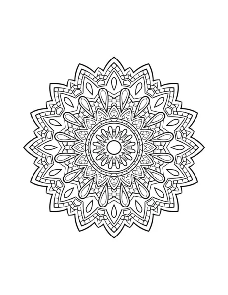 Patrón Mandala Ornamento Decorativo Redondo Para Fondo Abstracto Página Libro — Vector de stock