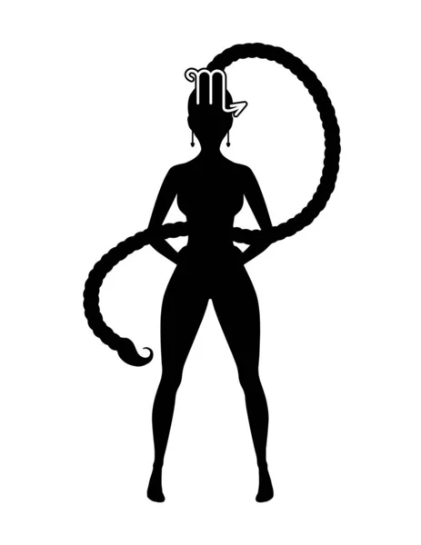 Scorpion Signe Zodiaque Illustration Page Livre Coloriage Pour Adultes Belle — Image vectorielle