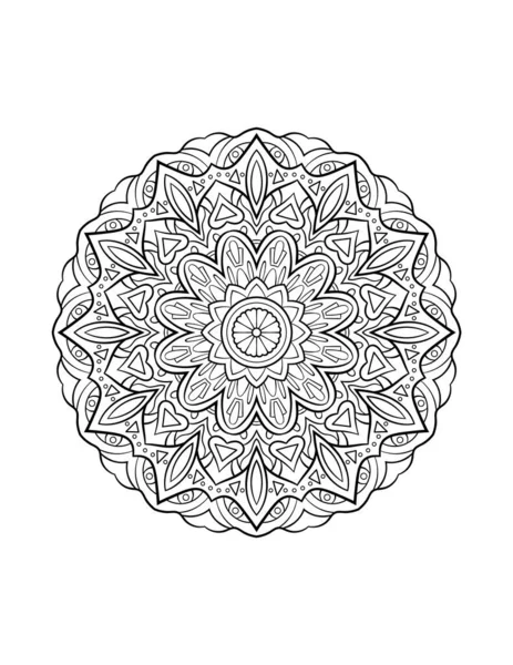 Mandala Muster Runde Dekorative Verzierung Für Abstrakten Hintergrund Oder Malbuch Stockillustration