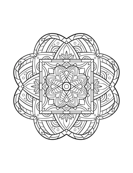 Patrón Mandala Ornamento Decorativo Redondo Para Fondo Abstracto Página Libro Gráficos Vectoriales
