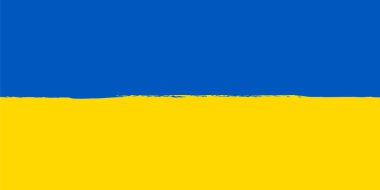 Ukrayna bayrağı, fırça darbesi tasarımı, Ukrayna vektör illüstrasyonu