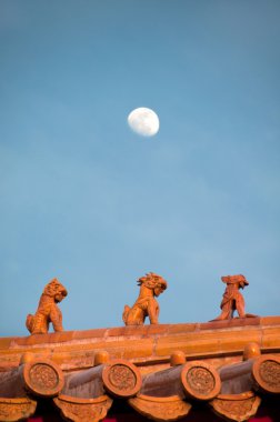 Roof figurines at the Forbidden City, Beijing