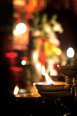 man mo temple, sheung wan, hong kong içinde titrek mum