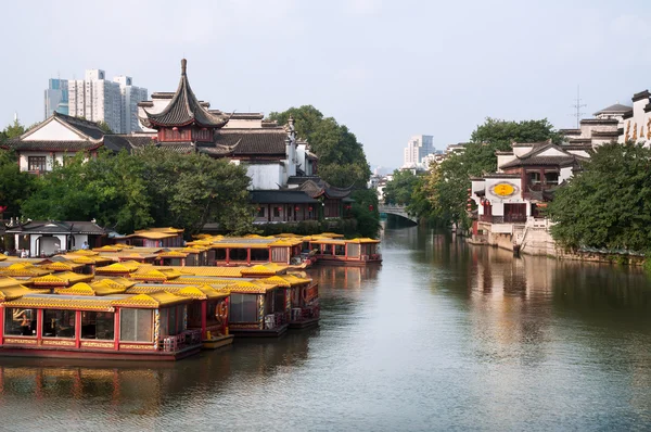 View from Wende Bridge, Confucius Temple Scenic Area, Nanjing, China — Stock Photo, Image