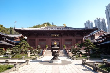 Ana avluya chi, kowloon, hong kong, lin rahibe manastırı
