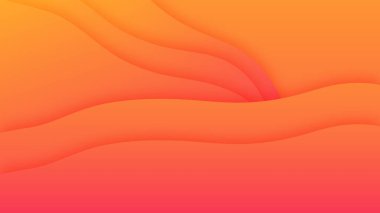 Pembe ve Turuncu Renkli Dalgalı Çizgilerin Soyut Arkaplan Dokusu