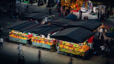 Fas, Marakeş 'te Meyve Marketi 