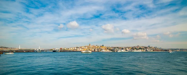 Istanbul Turquie Vue Panoramique Sur Bosphore Istanbul Tour Galata Pont — Photo