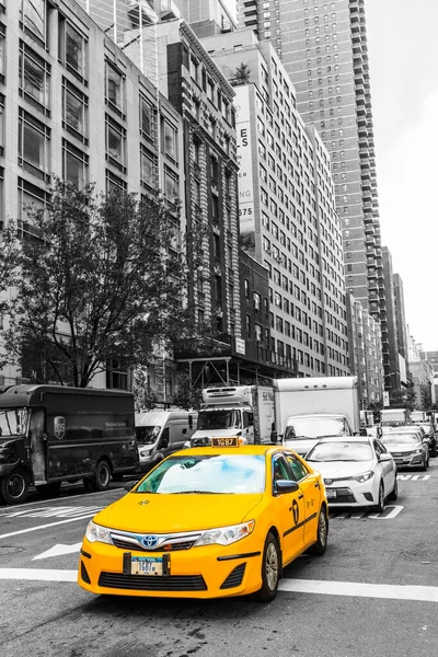 New York Usa Září 2018 Populární Pohled Manhattan Street Mrakodrapy — Stock fotografie