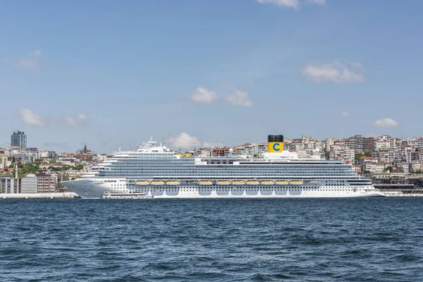 Galataport Mall. Galataport and Cruise Ship in Istanbul Editorial