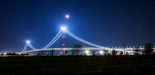 1915 Ponte Canakkale Canakkale Turquia Ponte Suspensa Mais Longa Mundo — Fotografia de Stock