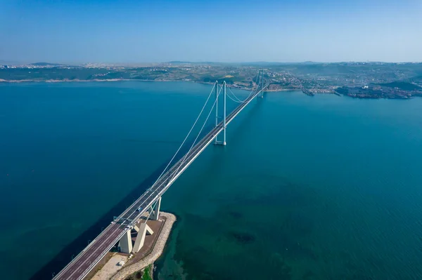 Osmangazi Köprüsü Zmit Körfezi Köprüsü Zmit Kokael Turkey Hepsi Nsansız — Stok fotoğraf