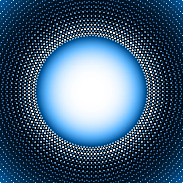 Rundade bubblor på mörk bakgrund - blå — Stock vektor