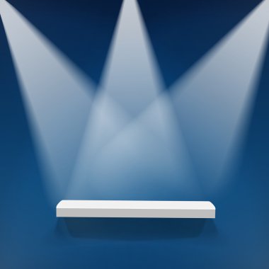 üç ışık - mavi arka plan