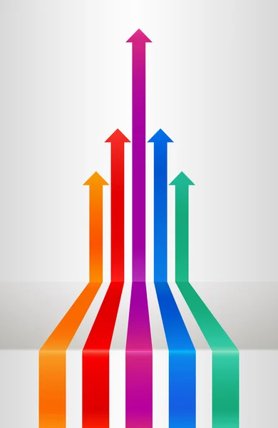 Setas perspectiva — Vetor de Stock