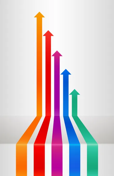 Setas perspectiva —  Vetores de Stock