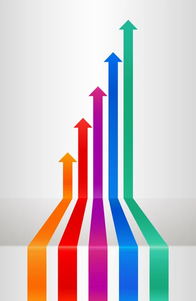 Setas perspectiva — Vetor de Stock