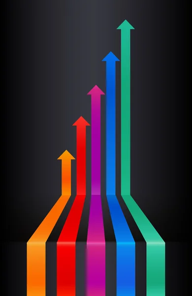 Setas perspectiva — Vetor de Stock