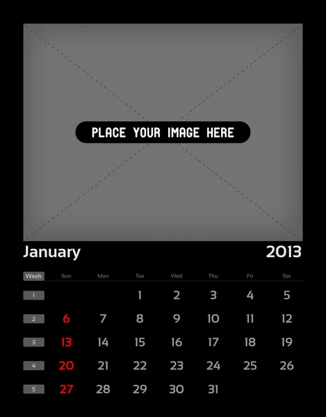 Kalendář a4 - 01 leden — Stockový vektor