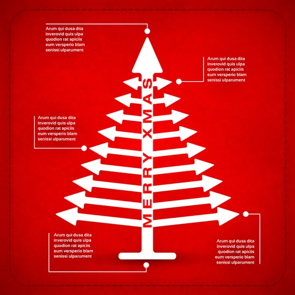 Flecha simple árbol de Navidad — Vector de stock