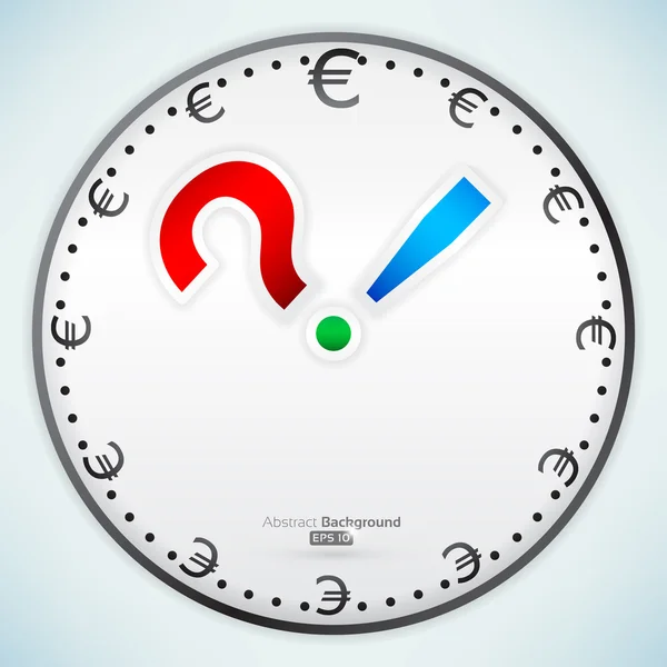 Signes de ponctuation sur l'horloge — Image vectorielle