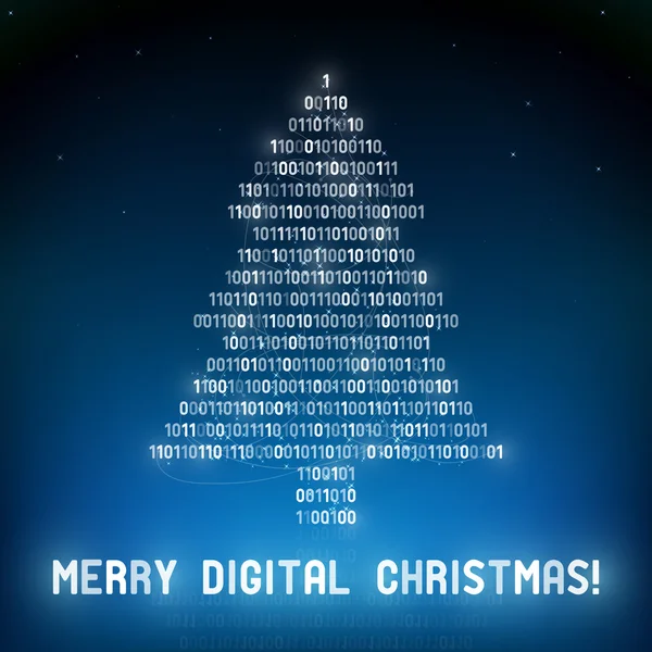 Feliz Navidad Digital — Vector de stock