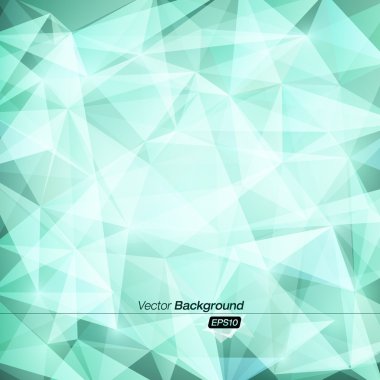 Abstract Triangles Background - Turquoise