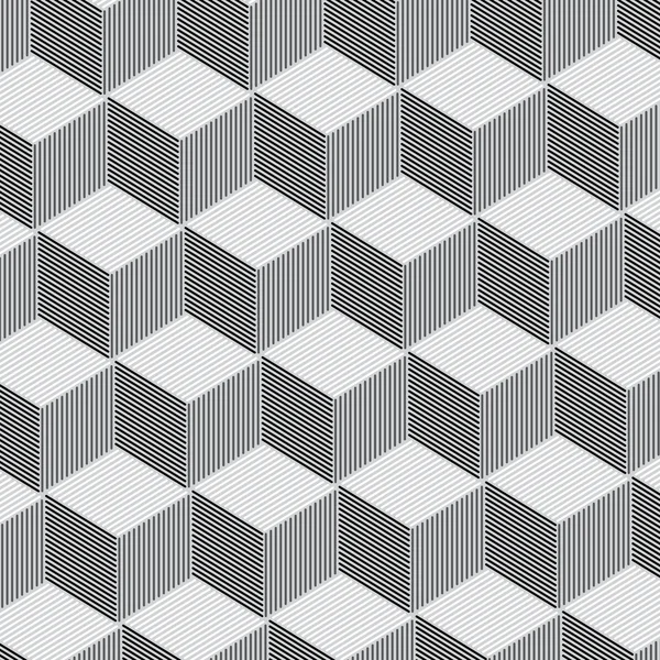 Абстрактный кубический фон - черно-белый — стоковое фото