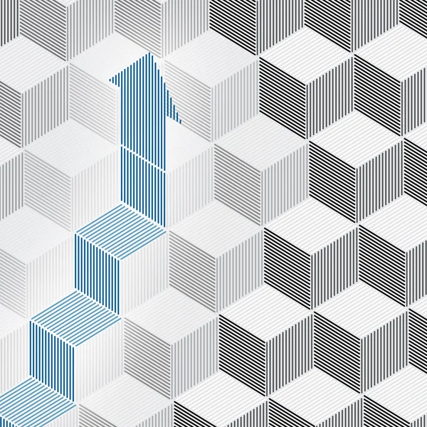 Flèche de croissance sur cubes 3d — Image vectorielle
