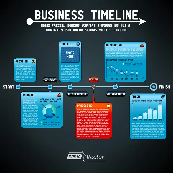 Cronología del negocio — Vector de stock
