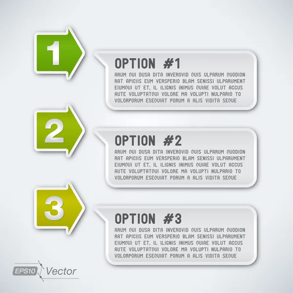 Tres opciones — Vector de stock