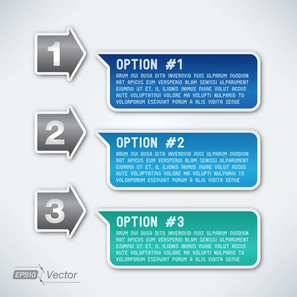 Three options — Stock Vector