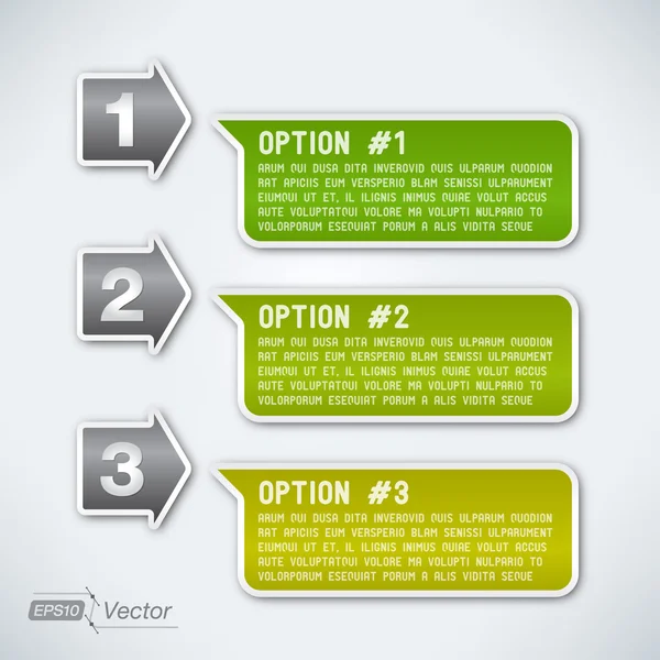 Tres opciones — Vector de stock