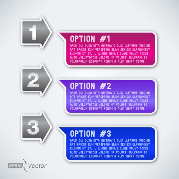 Drie opties — Stockvector