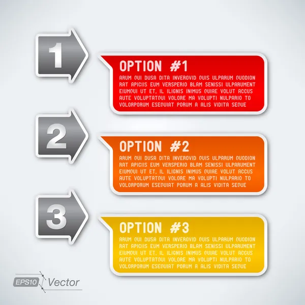 Three options — Stock Vector