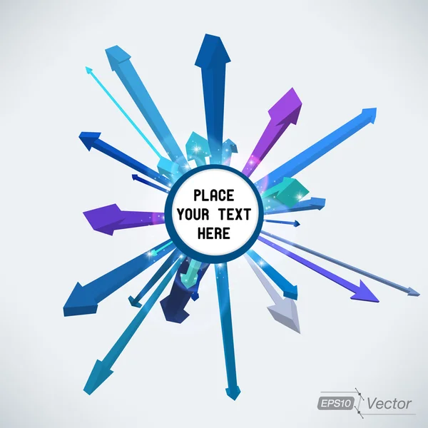 Flechas de explosión 3d — Vector de stock