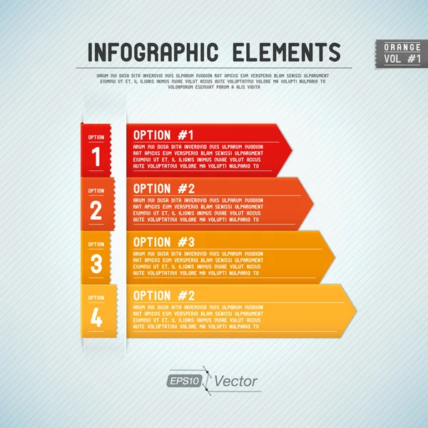 Elementi infografici colorati dettagliate — Vettoriale Stock