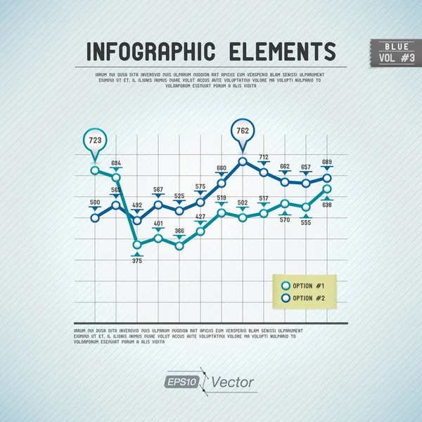 Detaillierte farbenfrohe Infografik-Elemente — Stockvektor